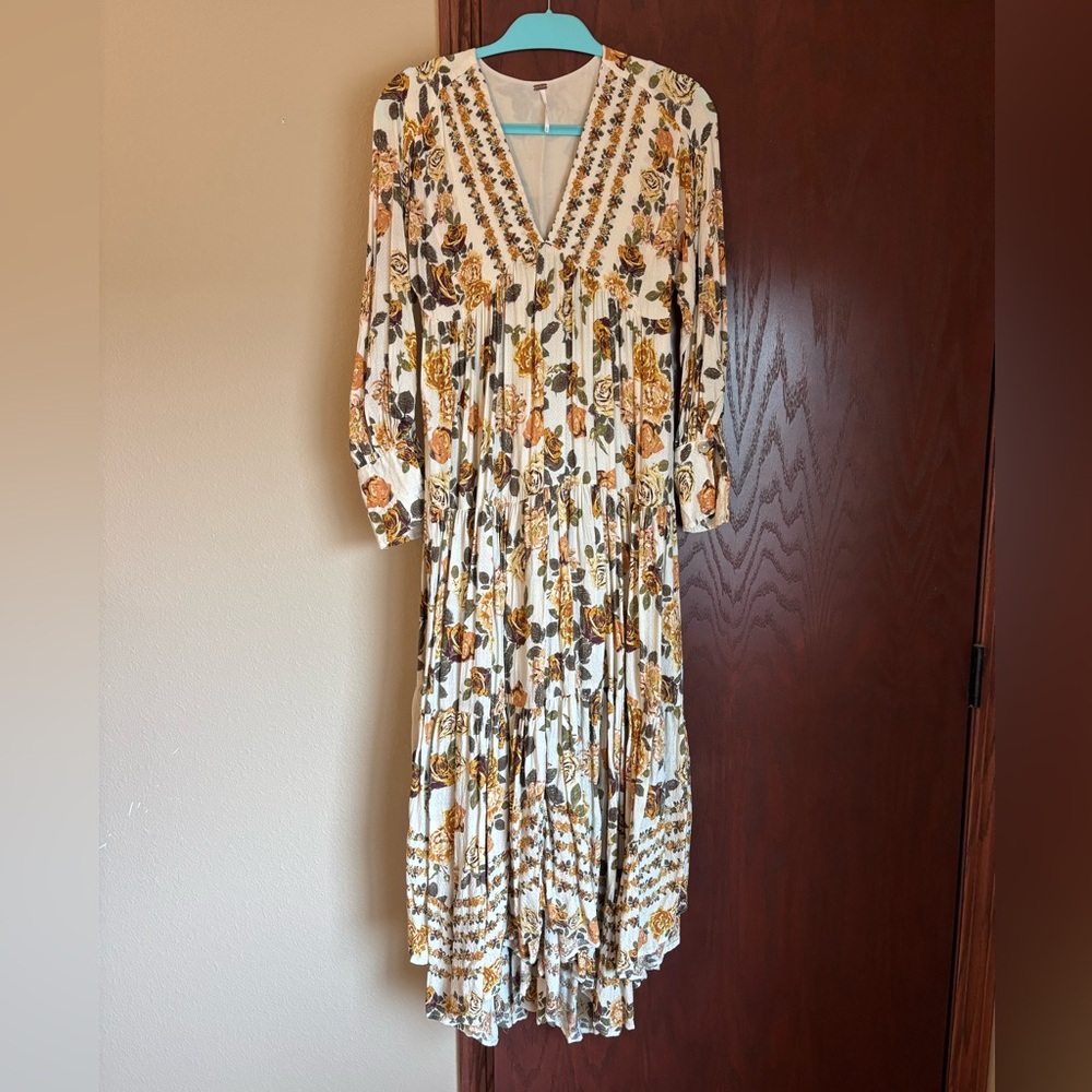 Free People Row of Roses maxi dress
